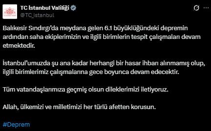 Balıkesir'deki 6.1'lik depremin ardından peş peşe açıklamalar