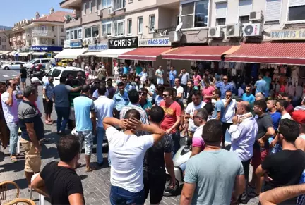 Marmaris'te Esnaf Eylem İçin Meydana Döküldü, Turistler Korku Dolu Anlar Yaşadı