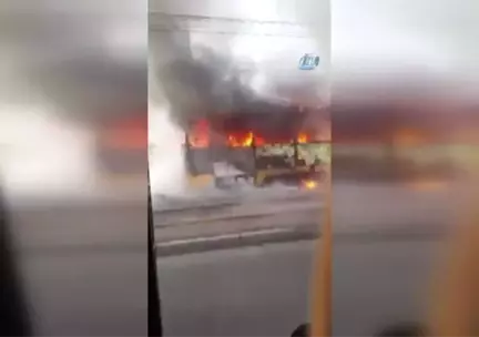 Rusya'da Tramvay Alev Alev Yandı