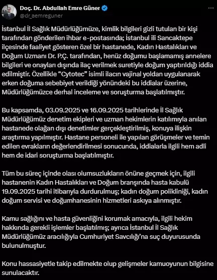 İstanbul'da özel hastanede skandal iddia: Hastalara ilaç verip binlerce erken doğuma neden oldu