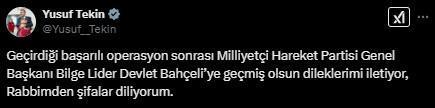 MHP Genel Başkanı Devlet Bahçeli'nin Başarılı Kalp Operasyonu Sonrası Geçmiş Olsun Mesajları Yağdı