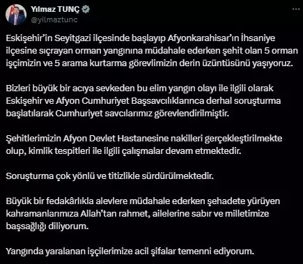 Eskişehir'de yangında alevlerin arasında kalan 10 orman işçisi ve AKUT çalışanı şehit oldu