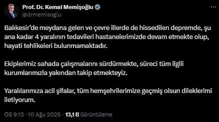 Balıkesir'de 6.1 büyüklüğünde deprem! İstanbul dahil birçok ilde hissedildi