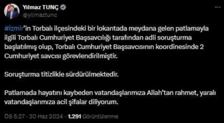 İzmir'deki patlama anı kameralara yansıdı