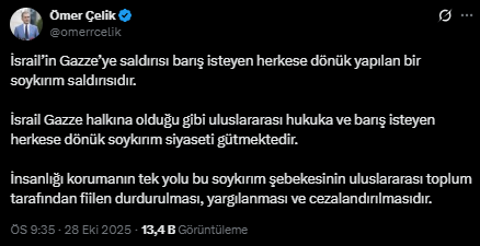 AK Parti Sözcüsü Ömer Çelik'in açıklaması