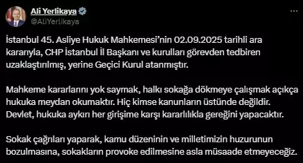 Bakan Yerlikaya: Sokakların provoke edilmesine asla müsaade etmeyeceğiz