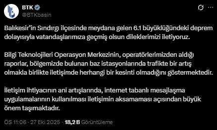 Balıkesir'deki 6.1'lik depremin ardından peş peşe açıklamalar