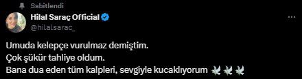 Bahçeli'nin sağlık durumuyla alay ettikten sonra tutuklanan astrolog Hilal Saraç, tahliye oldu