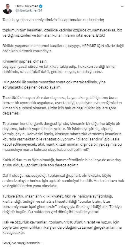Üsküdar'da çarşaflı kadınları kovan işletmenin ruhsatı iptal edildi
