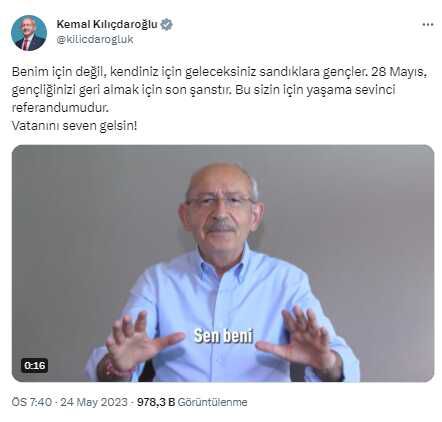 Kılıçdaroğlu'ndan yeni video: Vatanını seven sandığa gelsin
