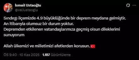 Balıkesir'de 4.9 büyüklüğünde bir deprem daha