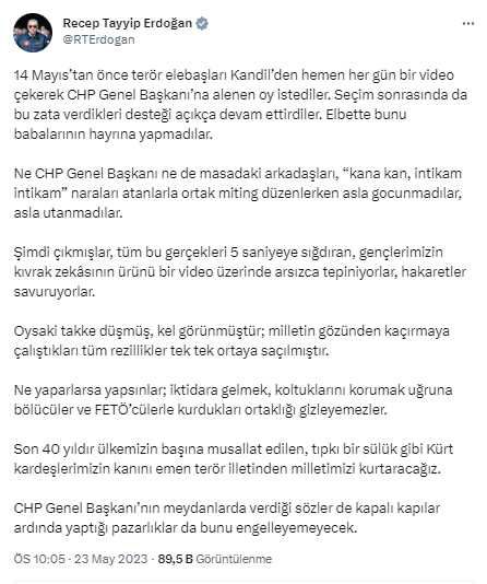 'Montaj video' tartışması alevleniyor! Kılıçdaroğlu'nun canlı yayındaki ağır sözleri sonrası Erdoğan'dan dikkat çeken paylaşım