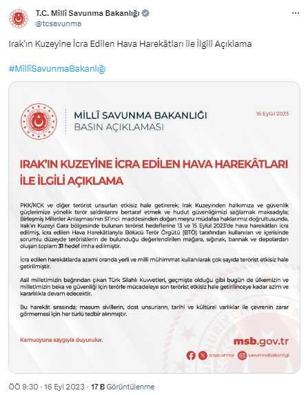 Mehmetçik'ten Kuzey Irak'ta teröristlere ağır darbe! Çok sayıda hedef ve terörist etkisiz hale getirildi
