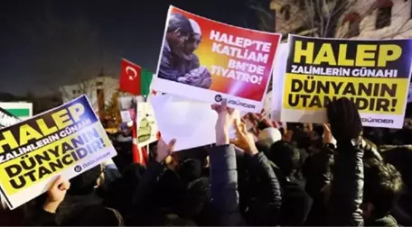 İran'ın Temsilcilikleri Önünde Halep Protestosu!