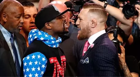 Dünyanın Beklediği Boks Maçı Öncesinde Mayweather ile McGregor Karşı Karşıya Geldi