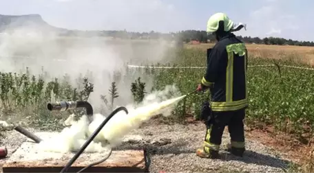 Çakmağı Çaktılar Kuyu Birden Alev Aldı: 1 Çiftçi Yaralandı