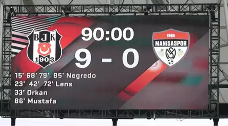 Beşiktaş'tan 9 Gol Yiyen Manisaspor, 2 Sezon Önce de Trabzonspor'a 9-0 Yenilmişti