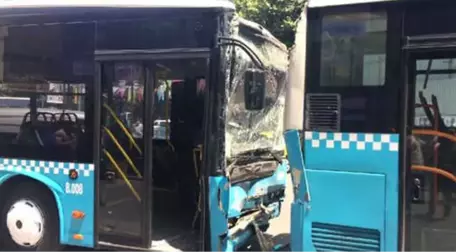 Şişli'de Yürekleri Ağza Getiren Kaza! Üç Halk Otobüsü Çapıştı