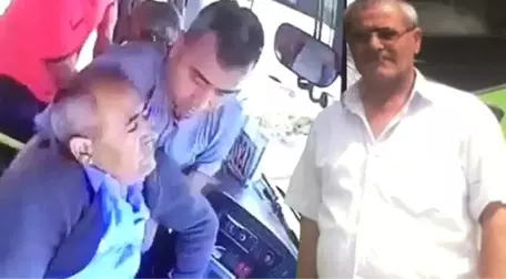 Otobüs şoförü direksiyon başında kalp krizi geçirdi, faciayı bekçi önledi