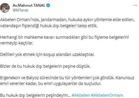 Akbelen'de CHP'li Mahmut Tanal'la jandarma arasında kovalamaca: Burada fişleme yapamazsınız