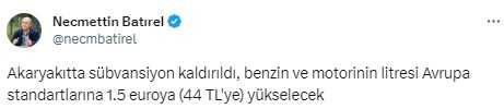 Şakkadanak Necmettin'den benzin ve motorin için ürküten tahmin