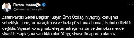 Ümit Özdağ'ın gözaltına alınmasına ardı ardına tepkiler