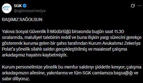 SGK il Müdürlüğü'nde vahşet! Avukat silahlı saldırıda öldürüldü