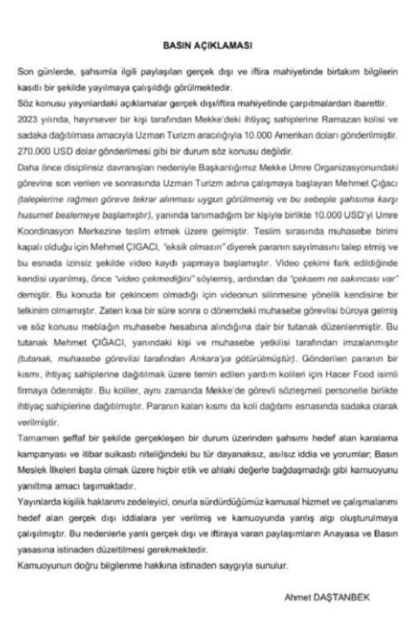 Ahmet Daştanbek 270 bin dolarlık rüşvet iddiasıyla ilgili sessizliğini bozdu: Bağış parası