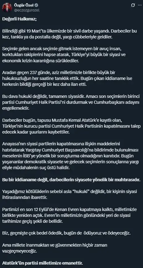 Soruşturmaya ilişkin açıklama