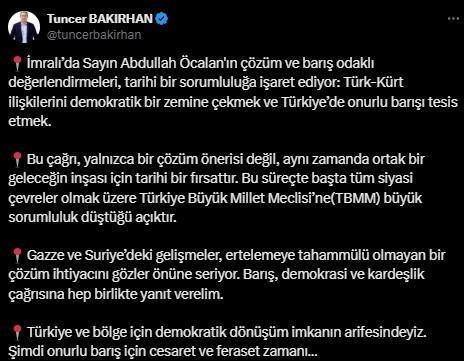 Öcalan'ın Barış Sürecine Katkı Mesajı ve DEM Parti'nin Değerlendirmesi