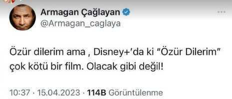 Armağan Çağlayan'dan 'Özür Dilerim' filmine tepki: Olacak gibi değil