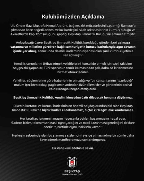 Galatasaray salıncak olayı ne? Beşiktaş, Galatasaray'ın salıncak paylaşımı ile ilgili ne cevap verdi?