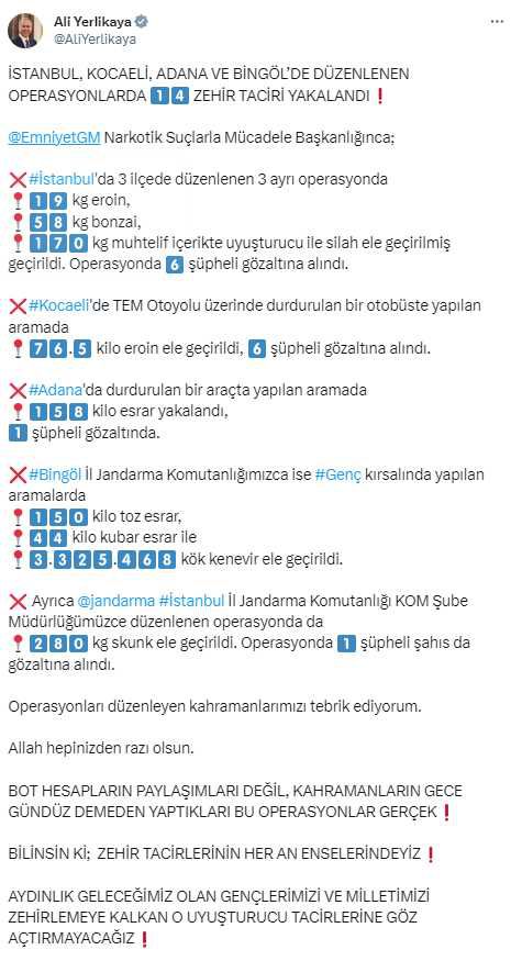 Emniyet'ten 4 ilde kritik operasyon! Baskınlarda 14 zehir taciri kıskıvrak yakalandı