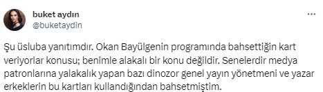 Buket Aydın ile Özgür Demirtaş sosyal medyada birbirine girdi