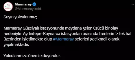 Marmaray'da 1 saat arayla 2 intihar vakası