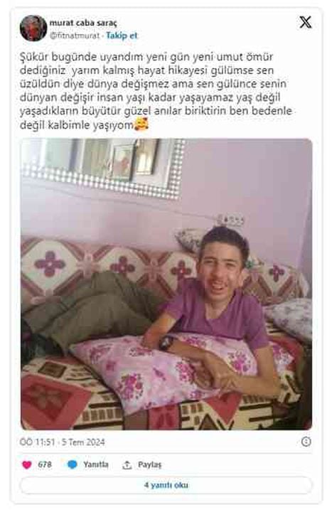 Bakana attığı tweet ile tanınan engelli genç, son yolculuğuna uğurlandı