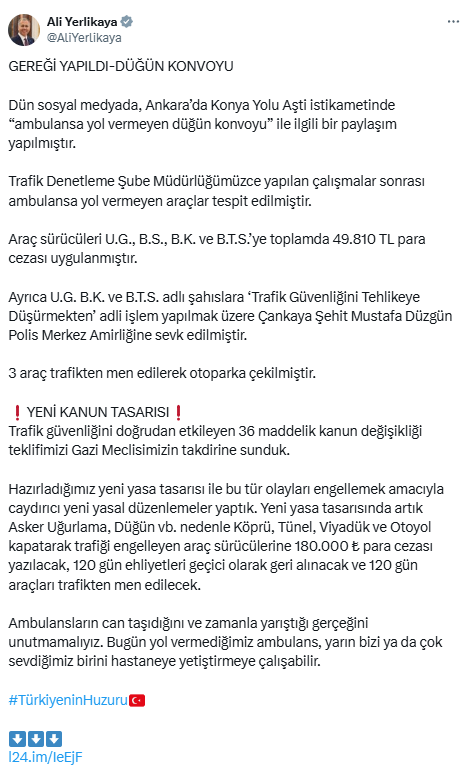 Bakan Yerlikaya duyurdu! Bunu yapanlara 180 bin TL ceza yazılacak