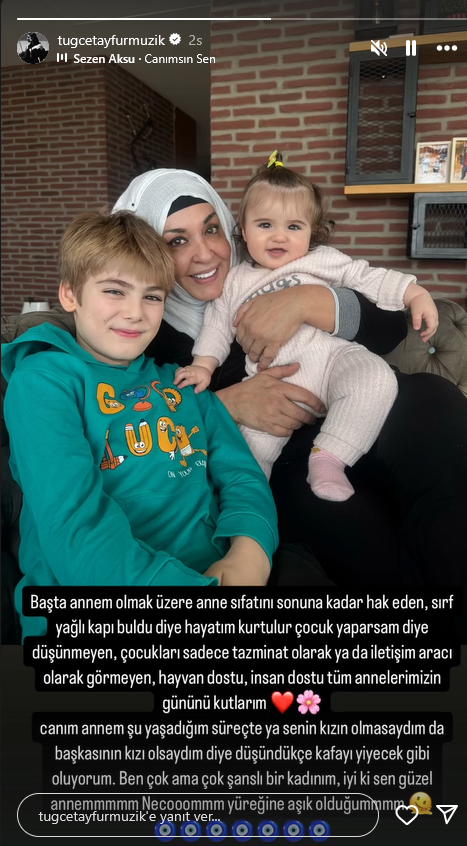 Tuğçe Tayfur'dan imalı Anneler Günü mesajı