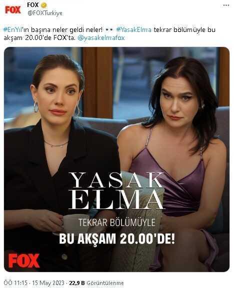 Yasak Elma bu akşam yeni bölüm var mı, yok mu, neden yok? 15 Mayıs Pazartesi 2023 Yasak Elma bugün yok mu, niye yok, final mi yaptı?