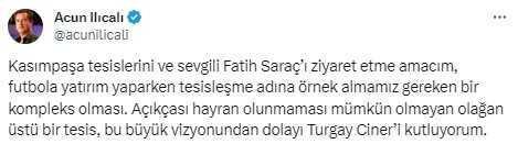 Acun Ilıcalı, Kasımpaşa'yı satın mı alacak? Türk futbolunu sallayan iddia için resmi açıklama geldi
