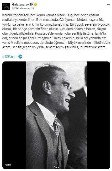 Spor dünyası Ulu Önder Mustafa Kemal Atatürk'ü andı