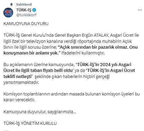 Asgari ücret pazarlığında alt sınır krizi! Dün 14.025 lirayı işaret eden Türk-İş Başkanı bugün ağız değiştirdi