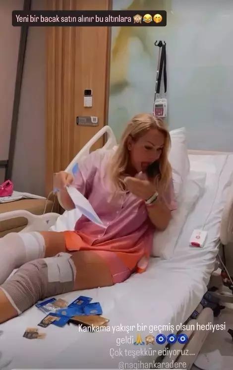 Nagihan Karadere'ye hastane odasında zarf dolusu altın sürprizi