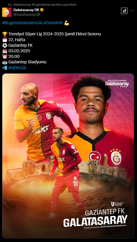 Gaziantep Galatasaray maçı ne zaman? Gaziantep-Galatasaray maçı hangi kanalda, şifresiz mi?