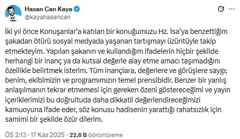 عذرخواهی حسن جان کایا