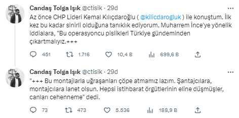 Kılıçdaroğlu'ndan Muharrem İnce hakkındaki kaset iddialarına sert tepki: Şantajcılara, montajcılara lanet olsun