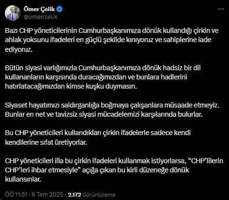 &Ouml;mer &Ccedil;elik'ten &Ouml;zg&uuml;r &Ouml;zel'in s&ouml;zlerine sert tepki
