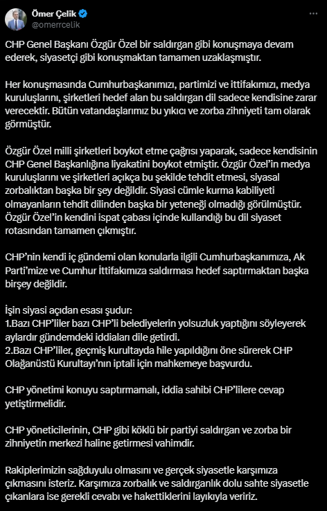 CHP'nin boykot çağrısına AK Parti ne dedi?