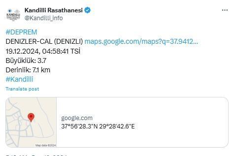 En Son Deprem Ne Zaman Oldu? 19 Aralık Az Önce Nerede, Kaç Şiddetinde Deprem Oldu?