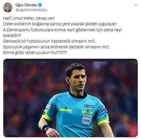 Uğur Dündar skandal pozisyon için Halil Umur Meler'e fena yüklendi: Rahat uyudun mu?